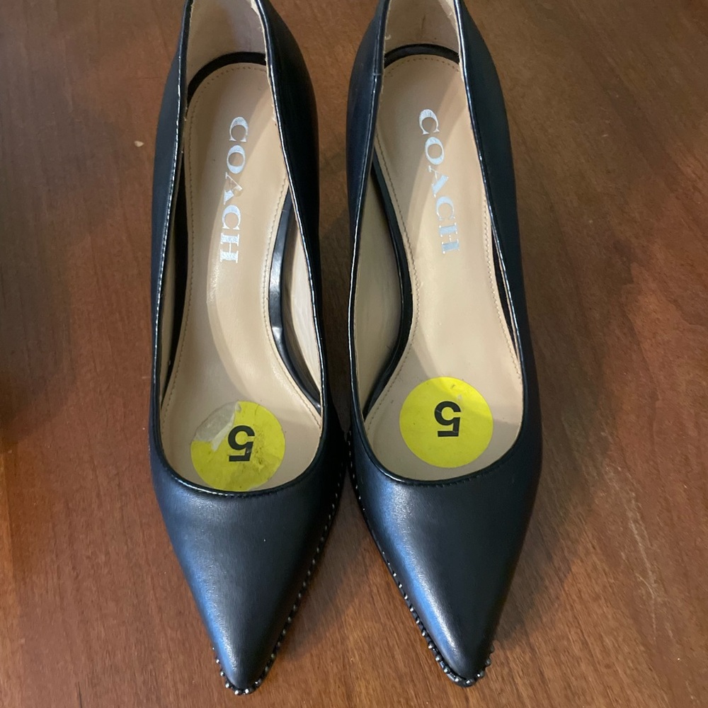 Coach Black Pointed Toe Heels
